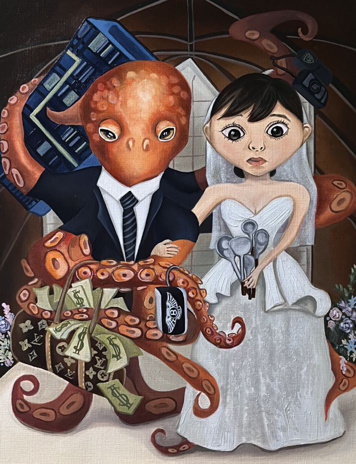 이하경_취업했어요 전업주부로_2024_캔버스에 유화_65.1x53cm