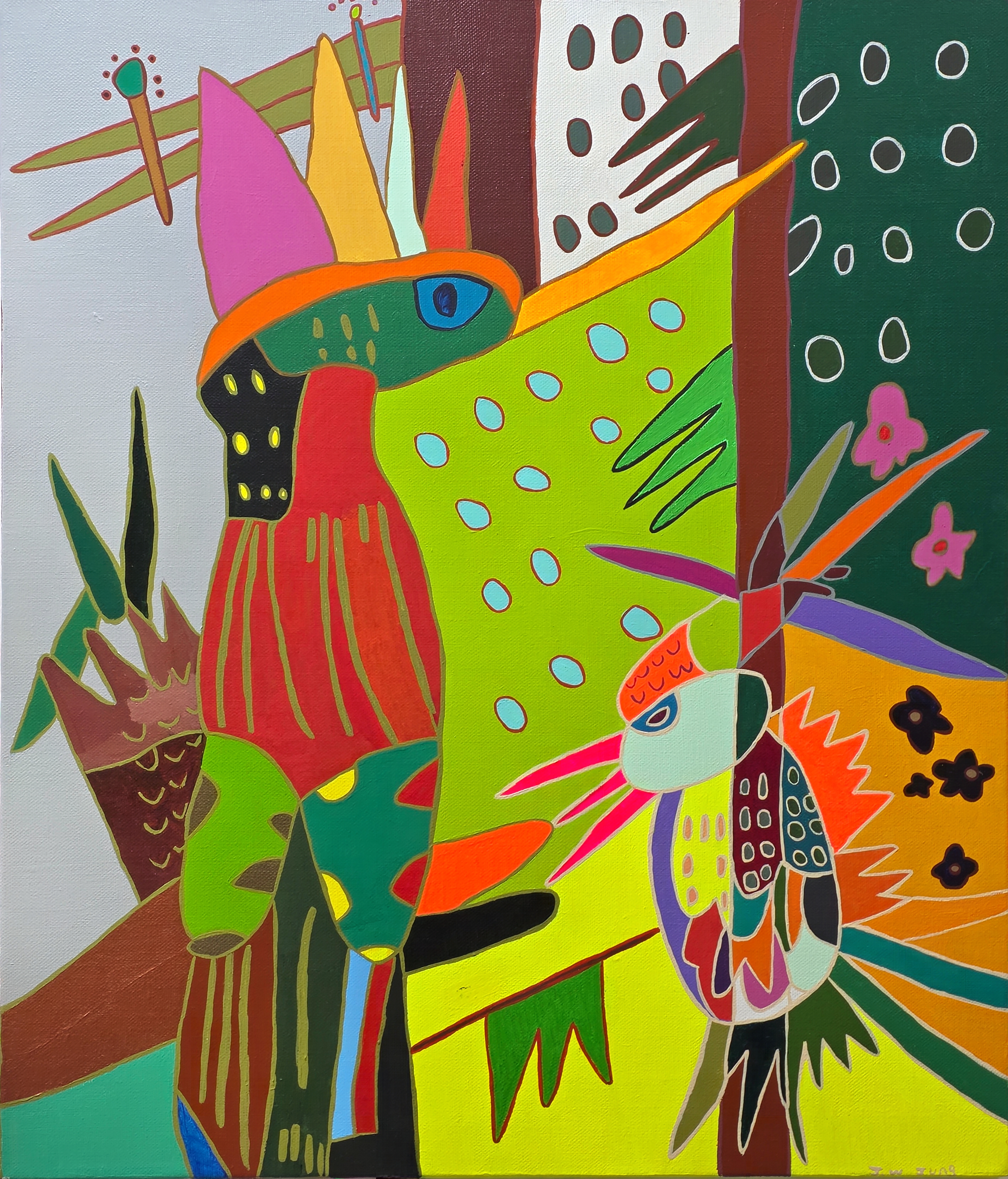 숲, 만남, 2026, 캔버스에 아크릴, 53x45.5cm