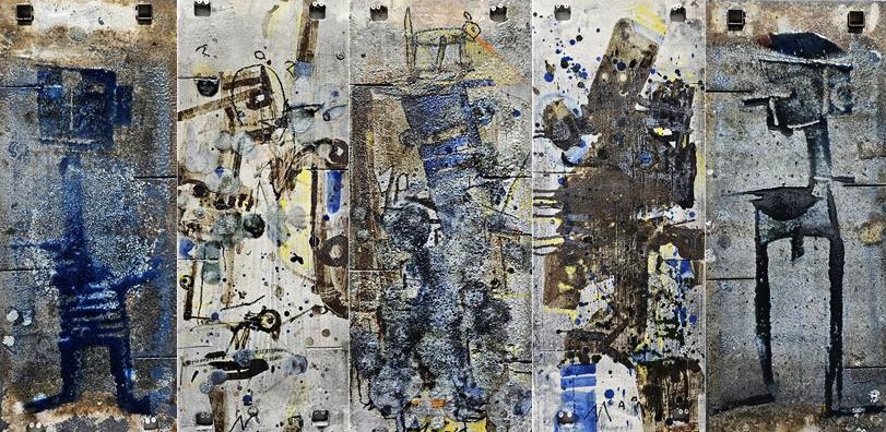 Genesis series, 2020, 내열판, 유약, 167.5x80x1.5cm