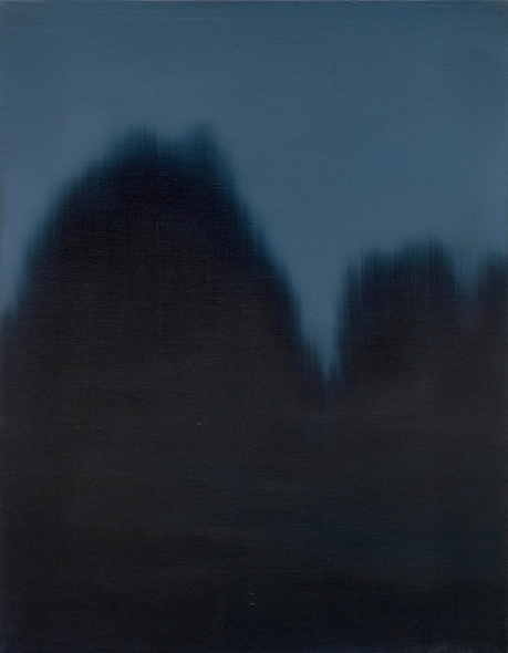 손지영, 나무 산, 2023, 캔버스 위에 유채, 40.9×31.8cm
