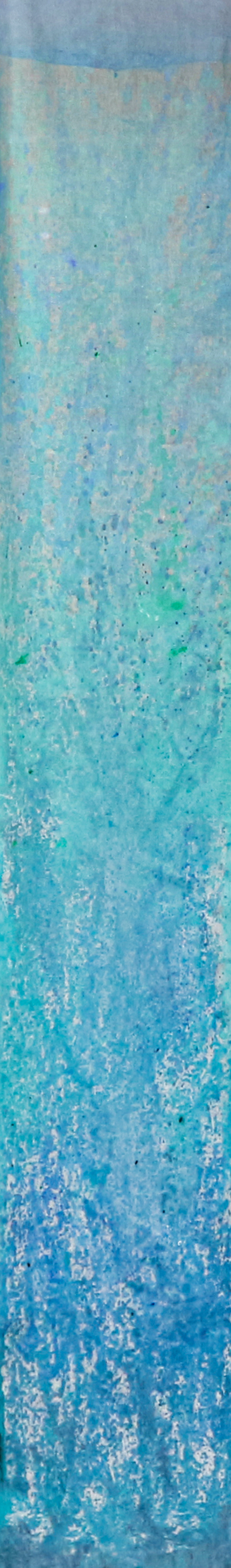 Naturalism1-Blue ocean, 270X45cm, Gouache, water color on cotton cloth, 2024